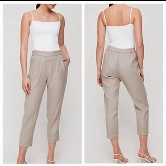 Aritzia Babaton Cohen Pant Linen trouser office event vacation sz 6